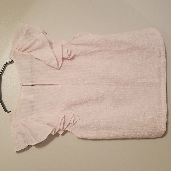 Soft Pink Gingham Ruffle Blouse H&M - Picture 4 of 5
